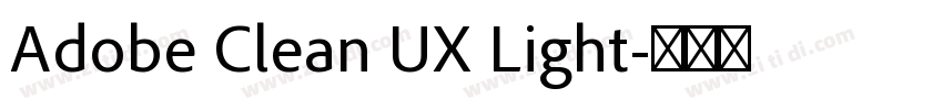 Adobe Clean UX Light字体转换